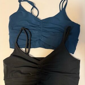 Paragon Fitwear Reluna Ruched Bralette - Black, Eucalyptus